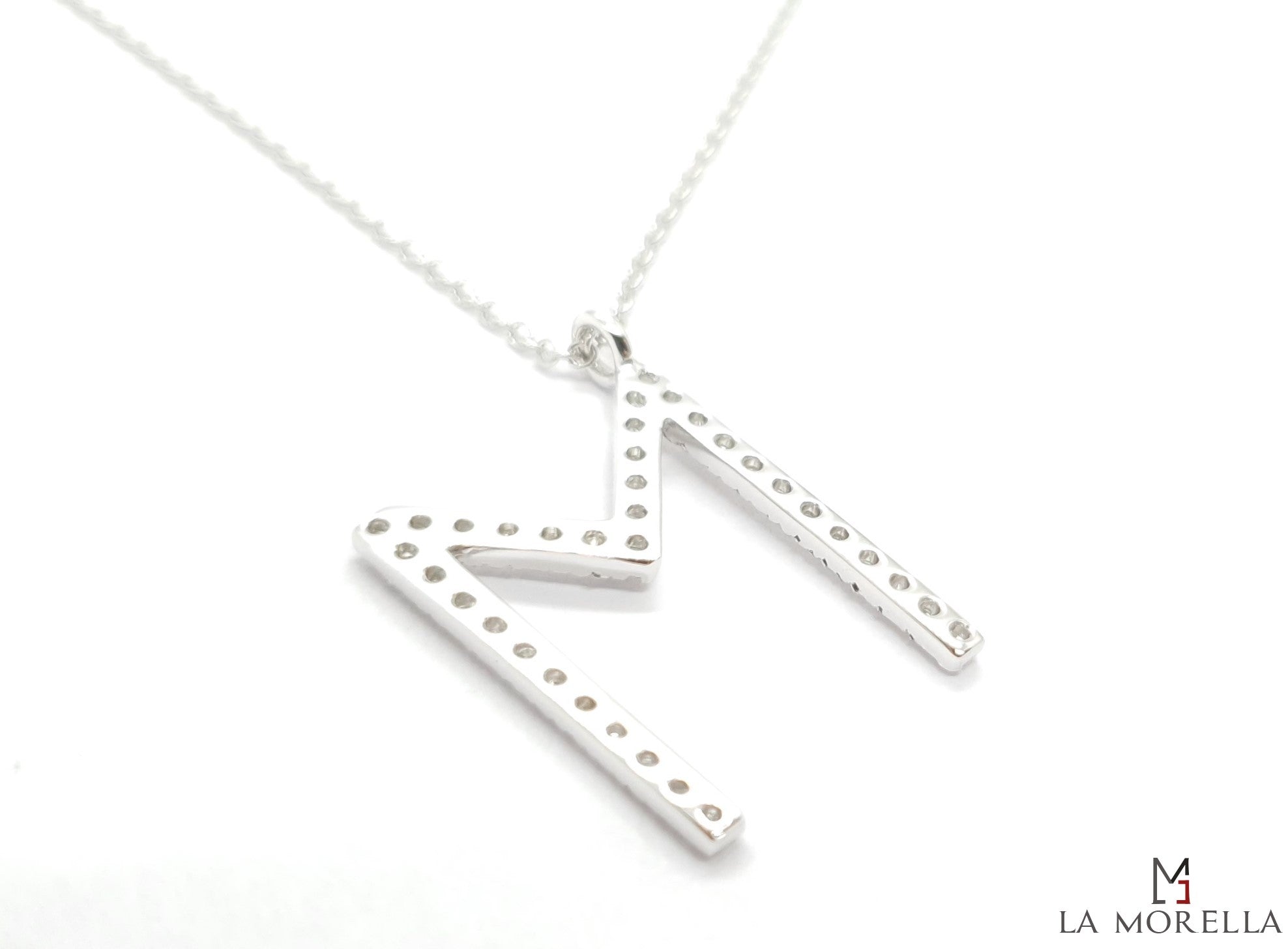 AGVANA Collana Con Lettera Iniziale In Argento 925 - Ciondolo Alfabeto Personalizzato