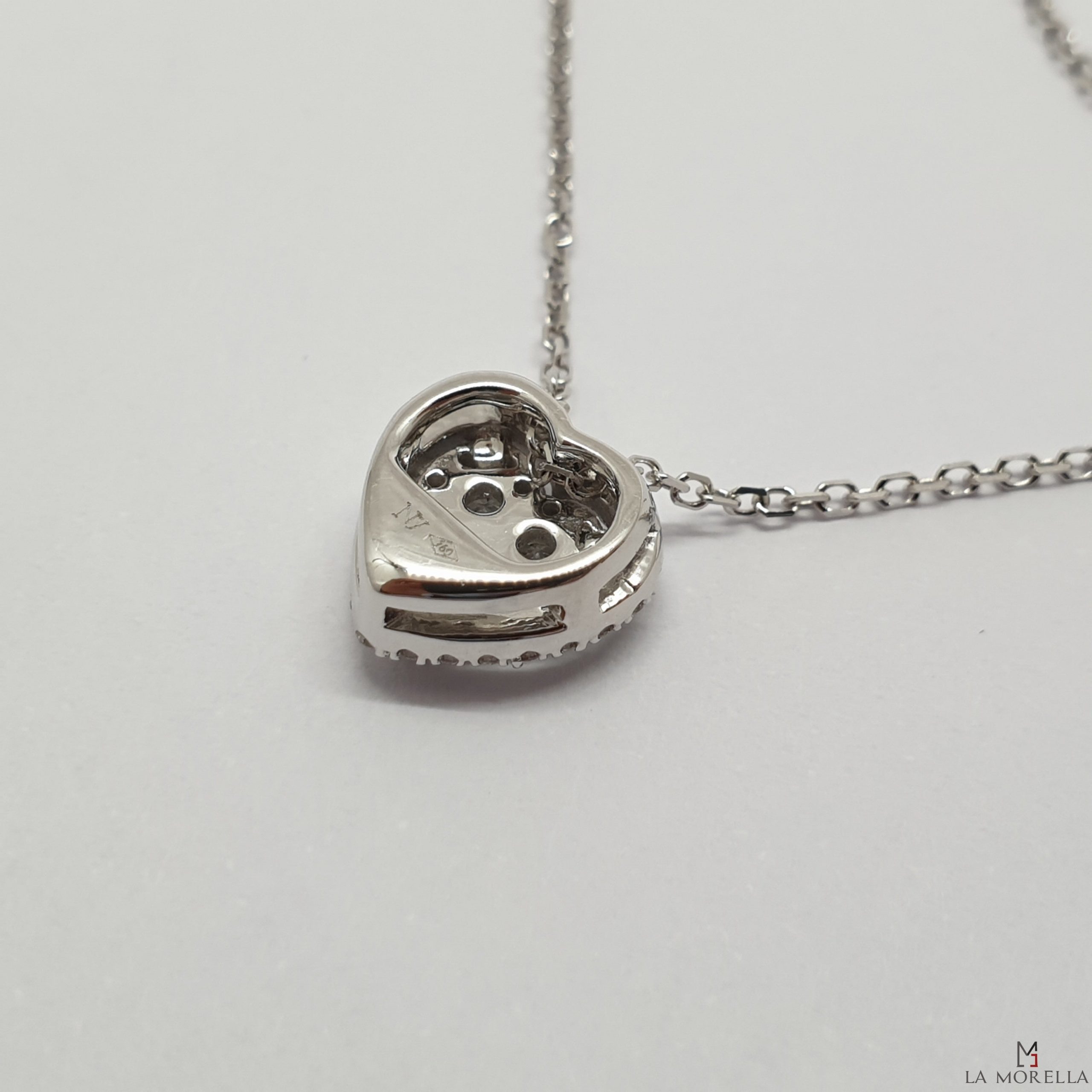 Collana Morella In Acciaio Inox Oro 70 Cm Con Ciondolo A Cuore, Regalo In Sacchetto Velluto