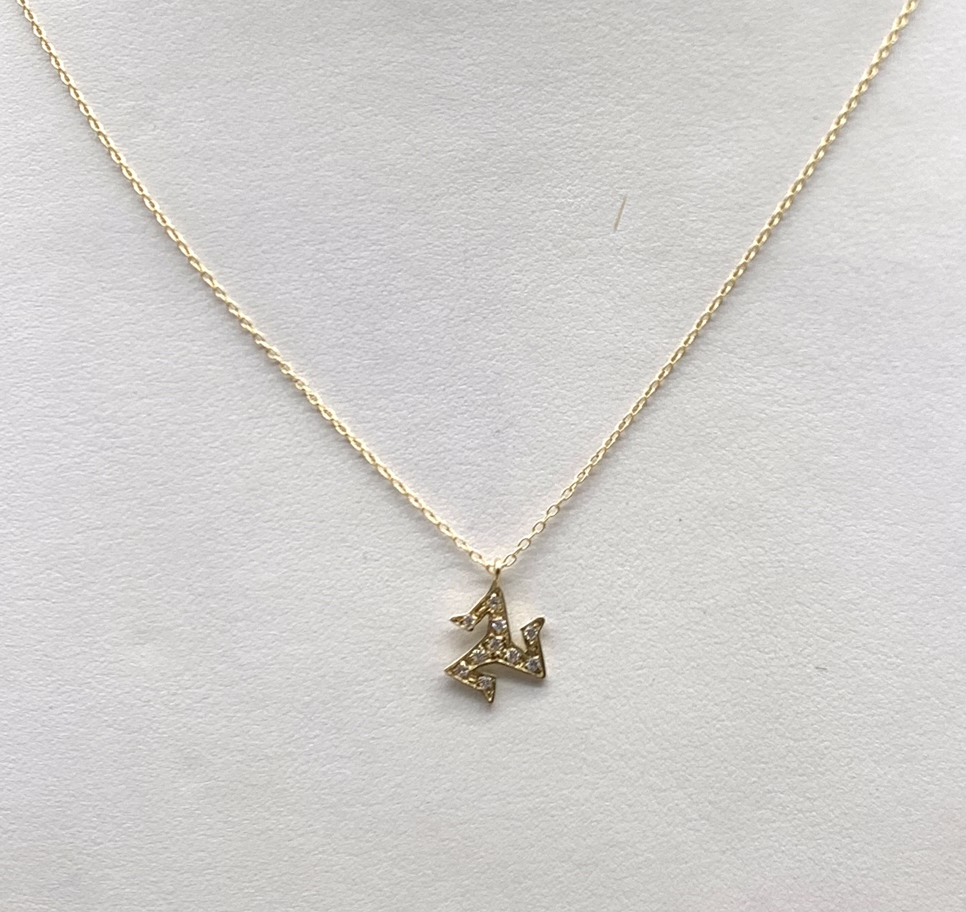 Collana Lucky Angel Con Ciondolo Angelo E Zirconi - Placcata Oro, Catena 40+5 Cm, Gioiello Regalo Per Donne E Ragazze
